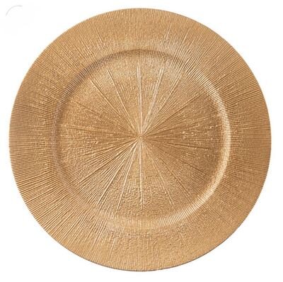 Charger  Gold Sunray Acrylic 13in 