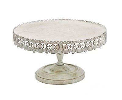 Cake Stand  Victorian White Wash