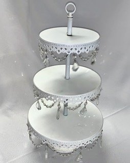 Display: Ivory 3-Tier w/Bling