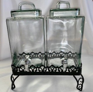 Beverage Server, Double Glass Drink Container