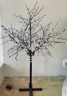 Decor: Lighted Tree  - Black w/cool white lights