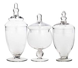 Candy Table Glass Vessel Trio