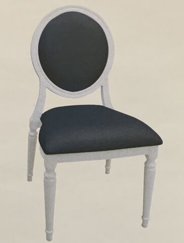 Chairs, Louis Collection - Black Cushion