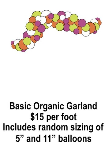 Balloon Garland, Basic Organic, price per foot