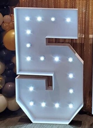 Mosaic Letters & Numbers, 5-Foot Lighted