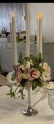 Candelabra: Silver, 5-Light (Floral and Bling String Rented Separately)