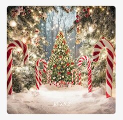 Backdrop: Christmas Tree Candy Cane Forest