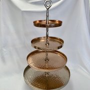 Hammered Copper Collection: 4-Tier Display