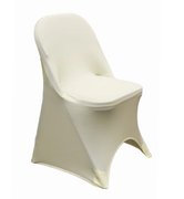 Folding Chair Cover, Spandex Ivory