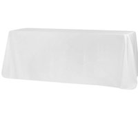 90"x156" Banquet: Solid Poly White (While supplies last)