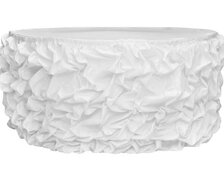 21' Specialty Table Skirting, Lamour Satin White
