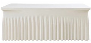 8' Banquet Table, Ivory, Fitted Top
