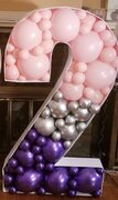 Mosaic Letters & Numbers, 5-Foot Balloon Filled