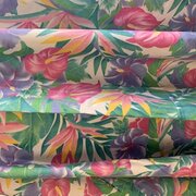 120" Round Floral Poly, Tropical Fun