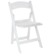 White Garden Chair: Padded