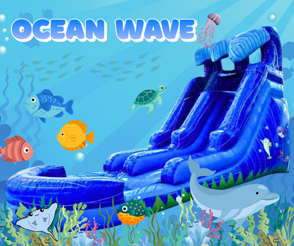 16 FT OCEAN WAVE WATER SLIDE RENTAL