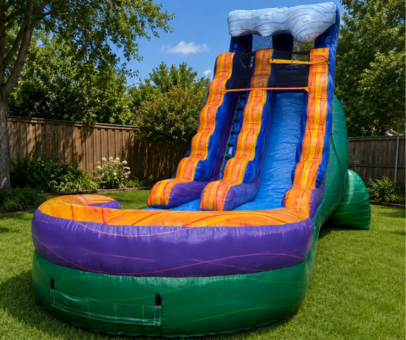 19 FT OCEAN TSUNAMI WATER SLIDE WITH POOL RENTAL