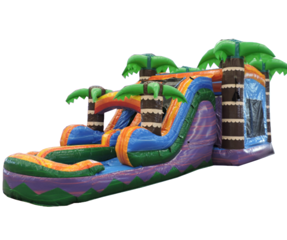 Palm Tree Bounce And Slide Combo For Rent