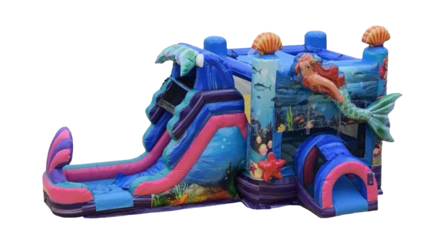Magic Mermaid Bounce and Slide Combo WET OR DRY rental 