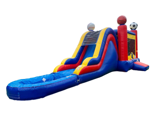 SPORTS BOUNCE HOUSE WITH SLIDE COMBO RENTAL