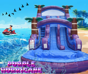 20 FT PURPLE HURRICANE WITH POOL