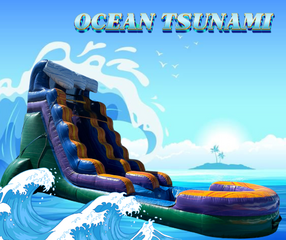 19 FT OCEAN TSUNAMI SLIDE WITH POOL