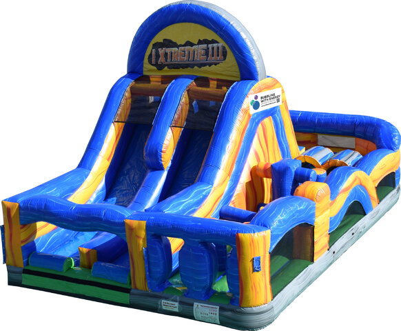 50Ft Extreme Mega Marble Obstacle Course Dry Slide