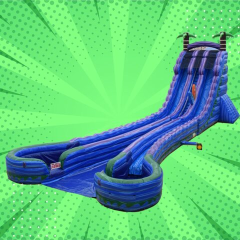 28Ft Dual Lane Cowabunga Water Slide