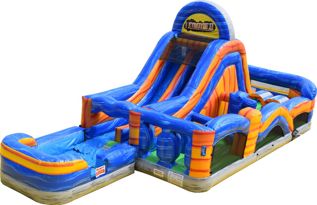 60Ft Extreme Mega Marble Obstacle Course Water Slide