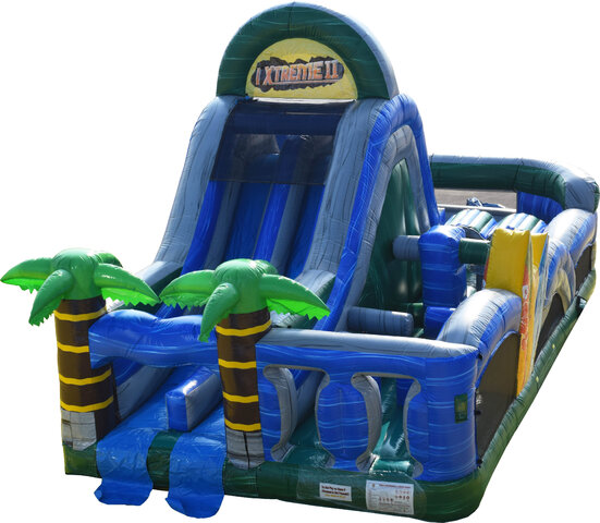 50' Extreme Tropical Obstacle Course With Dry Slide