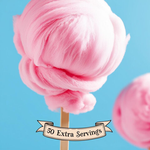 50 servings of Cotton candy