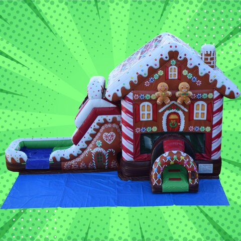 Ginger Bread Single lane Combo Water Slide