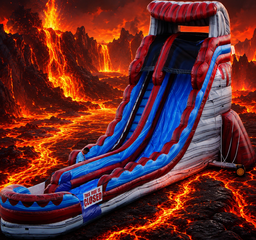 22Ft Lava Single Lane Water Slide
