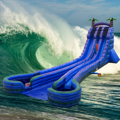 28Ft Dual Lane Cowabunga Water Slide