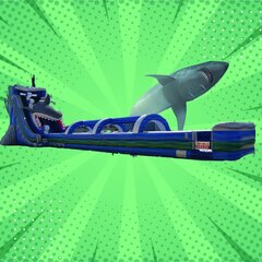 28 Ft Dual Lane Megalodon Water Slide