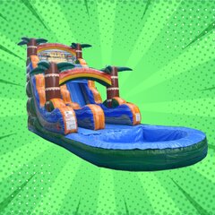 18Ft Tiki Plunge Water Slide