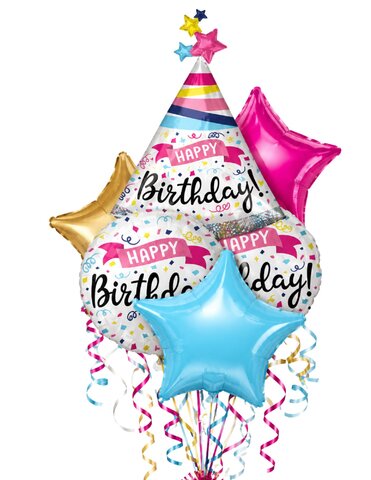 Happy Birthday Hat Balloon Bouquet