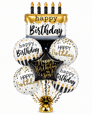 Classic Birthday Cake Balloon Bouquet