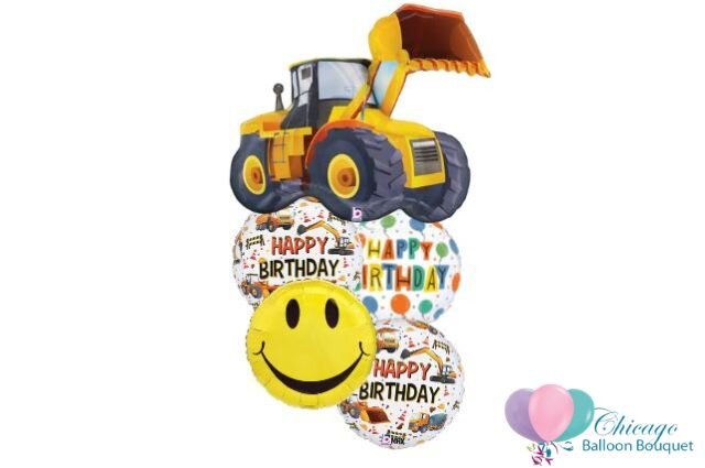 Happy Birthday Construction Balloon Bouquet