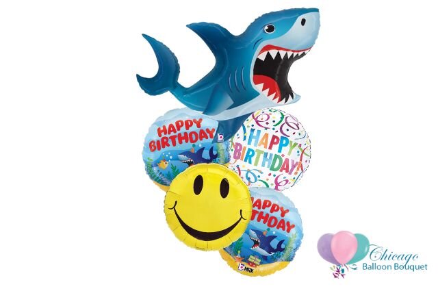 Happy Birthday Shark Balloon Bouquet