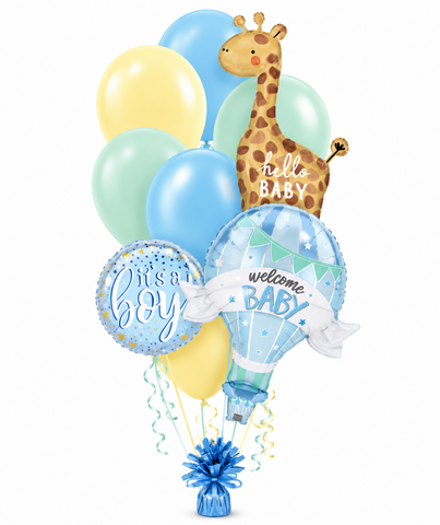 It's A Boy Giraffe Balloon Bouquet