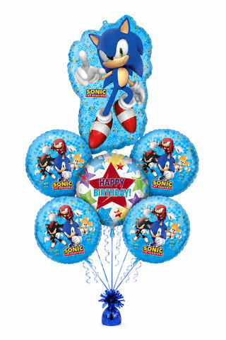 Sonic the Hedgehog Birthday Balloon Bouquet