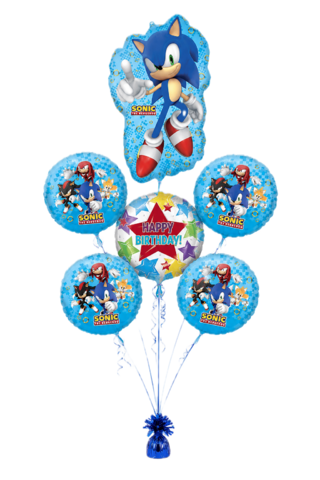 Sonic the Hedgehog Birthday Balloon Bouquet