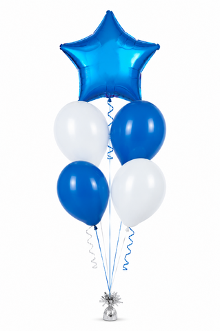 Blue Star Matching Balloons