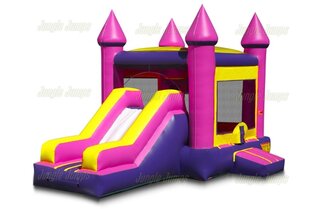 Pink Castle Slide Without Pool Bounce houses.