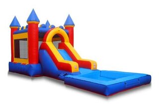 Castle Bounce Houses wiht pool