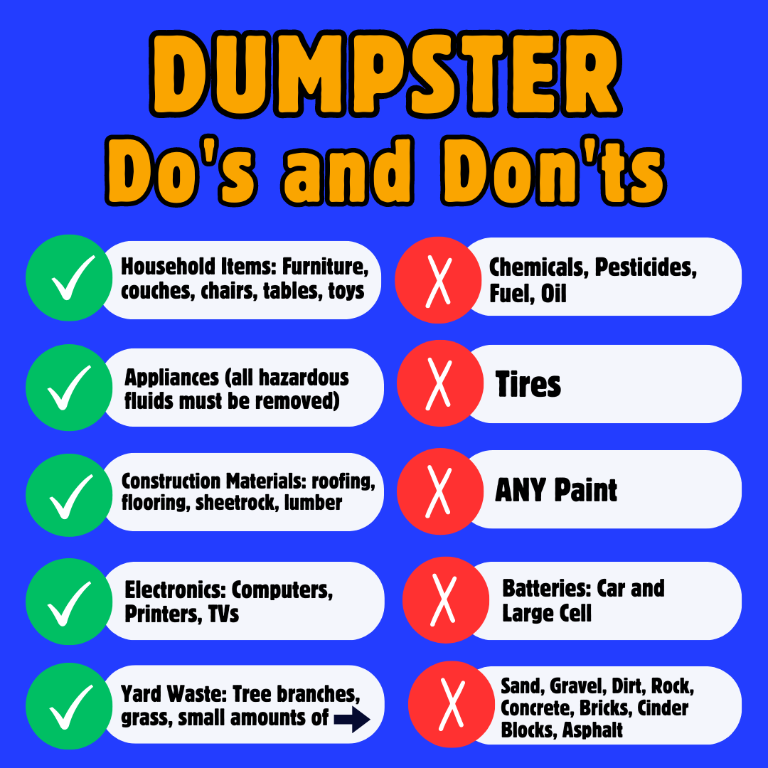 Dumpster Do's and Don'ts