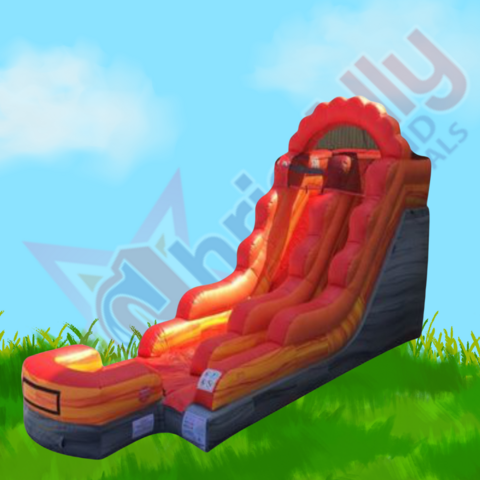 13' Fire Red Marble Slide Dry