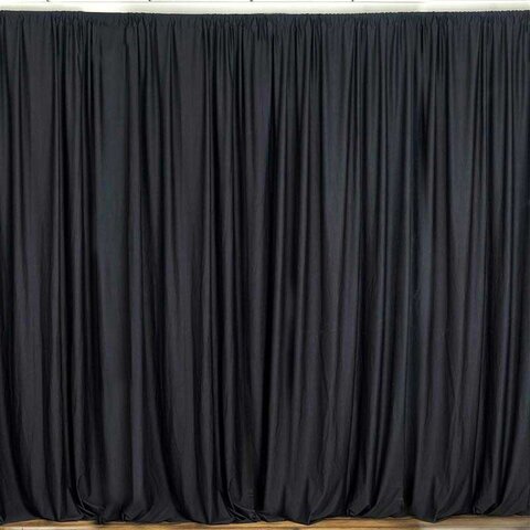 Backdrop Pack of 2 /5Ftx10FT Polyester Panel Black With Pipes