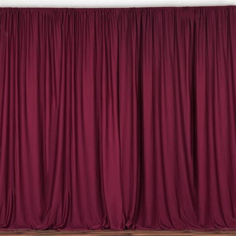 Backdrop Pack of 2 /5Ft x 10Ft Polyester Panel Burgundy with Pipes